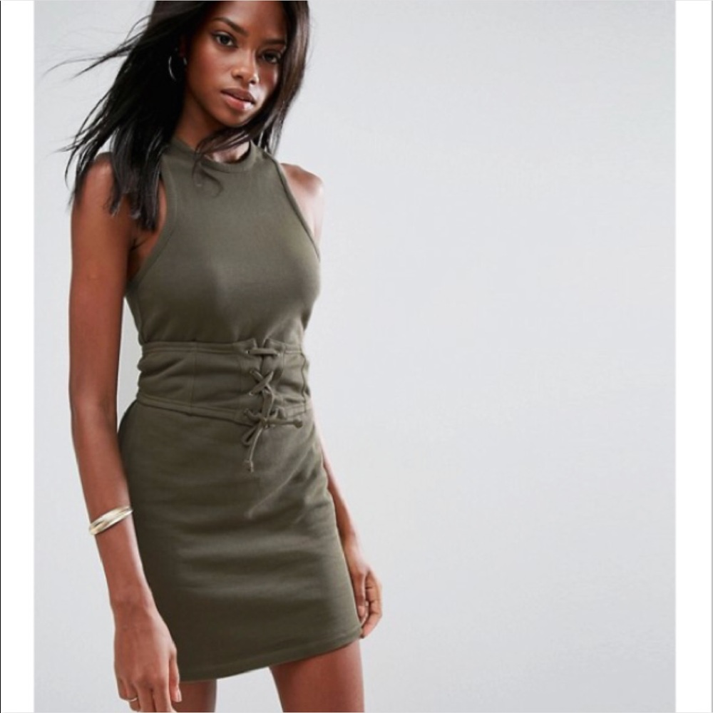 ASOS Sleeveless Corset MiniDress w/CutOut Back NEW - Picture 1 of 5